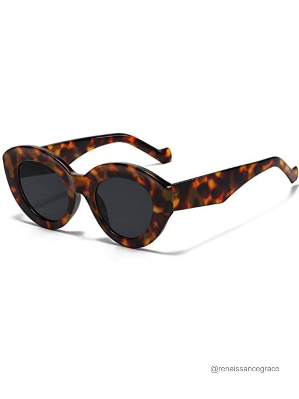 Oversized Cat Eye Sunglasses for Women Retro Thick Frame Shades